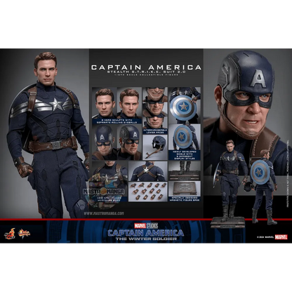 Captain America (Stealth S.T.R.I.K.E. Suit) 2.0 Captain America: The Winter Soldier Movie Masterpiece