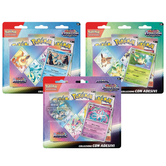 Evoluzioni Prismatiche Scarlatto & Violetto Collezione con Adesivi Pokémon (ITA)