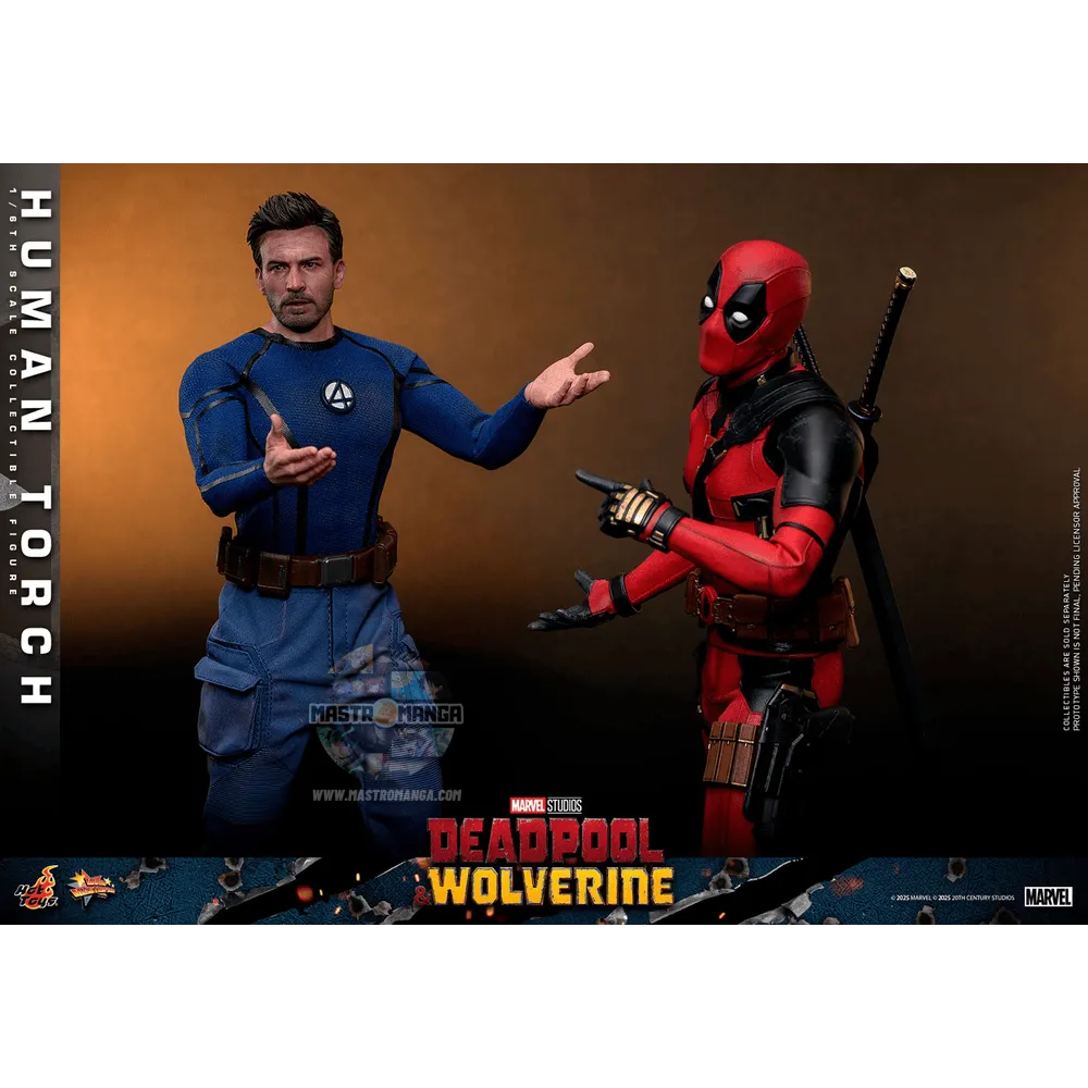 Human Torch Deadpool & Wolverine Movie Masterpiece