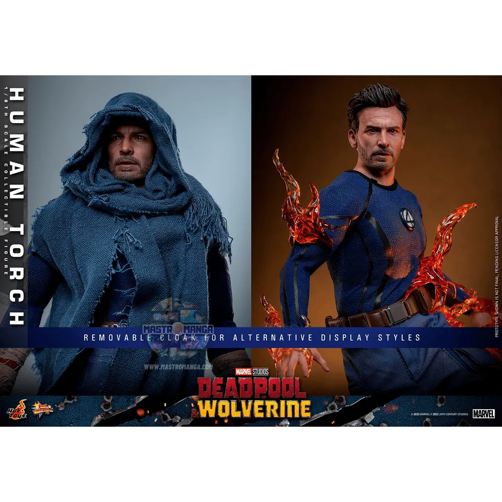 Human Torch Deadpool & Wolverine Movie Masterpiece