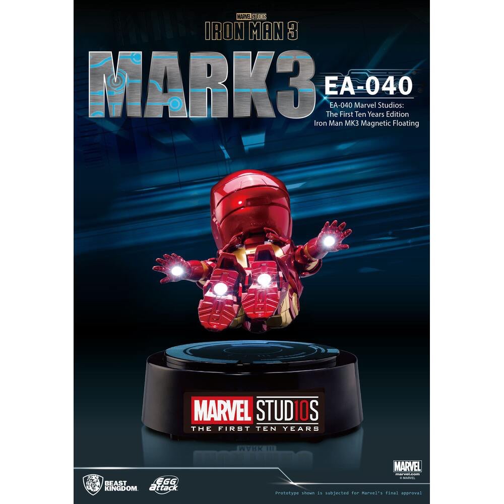 Iron Man Mark 3 The First Ten Years Edition Magnetic Floating Metallic