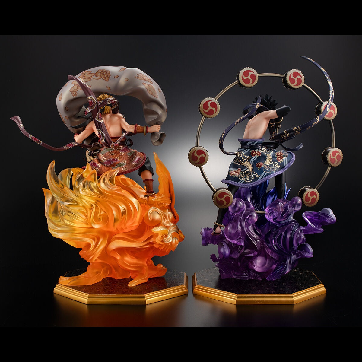 Naruto Uzumaki Fujin & Sasuke Uchiha Raijin Set Naruto Shippuden Precious G.E.M.