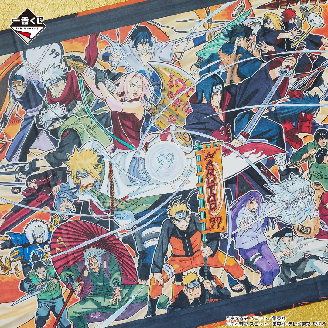 Visual Board Illustration drawn by Masashi Kishimoto NARUTOP99 Gorgeous Shinobi Emaki Ichiban Kuji