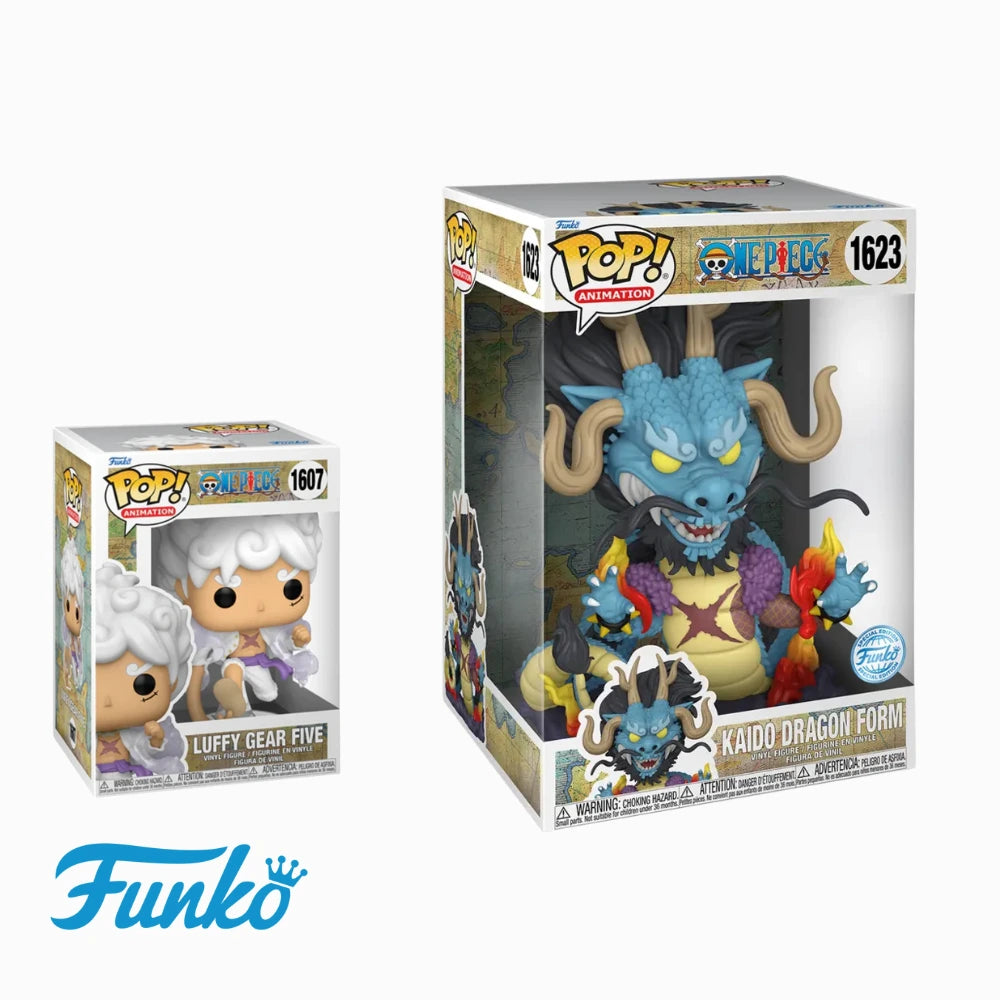 Bundle Monkey D. Luffy Gear 5 + Kaido Dragon Form Exclusive Edition One Piece Funko POP!