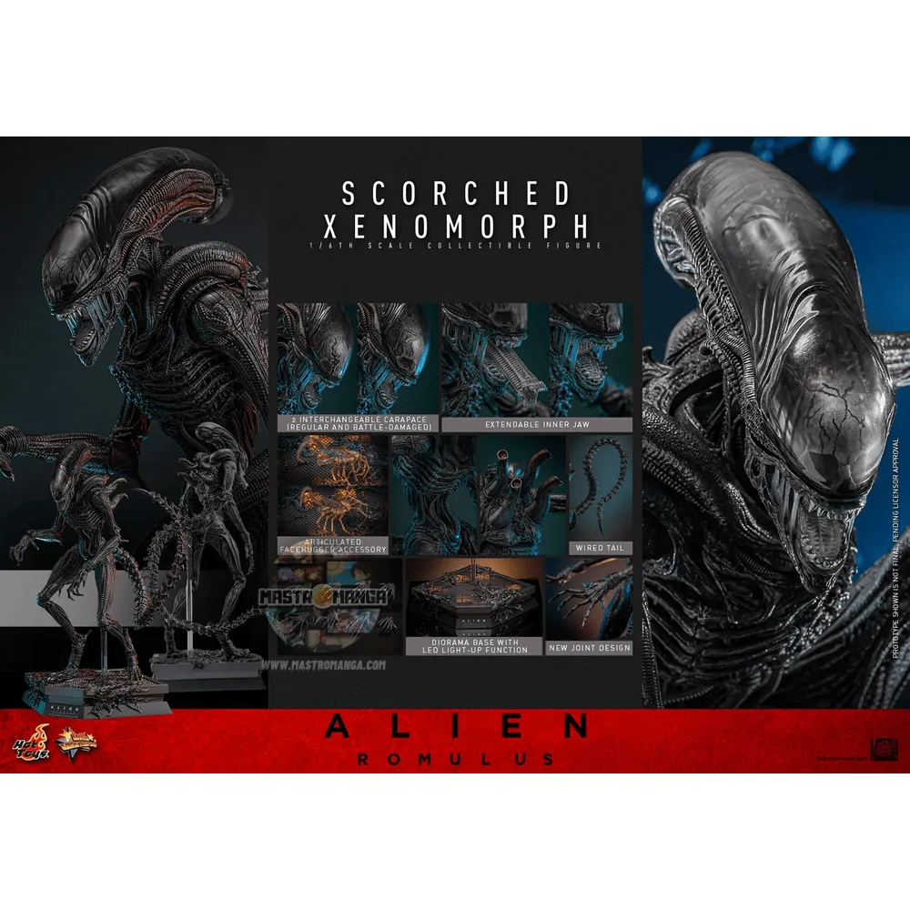 Scorched Xenomorph Alien: Romulus Movie Masterpiece