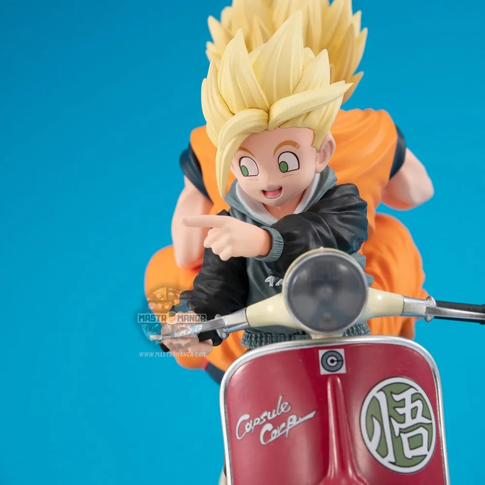 Son Goku SS & Son Gohan SS & Motorbike Diorama Dragonball Z 05 Desktop Real McCoy