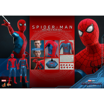 Spider-Man No Way Home Movie Masterpiece New Red & Blue Suit Hot Toys