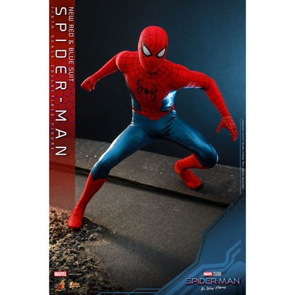 Spider-Man No Way Home Movie Masterpiece New Red & Blue Suit Hot Toys